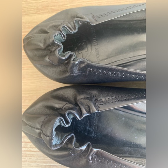 Tory Burch Black Leather Ballet Flats - Picture 6 of 9